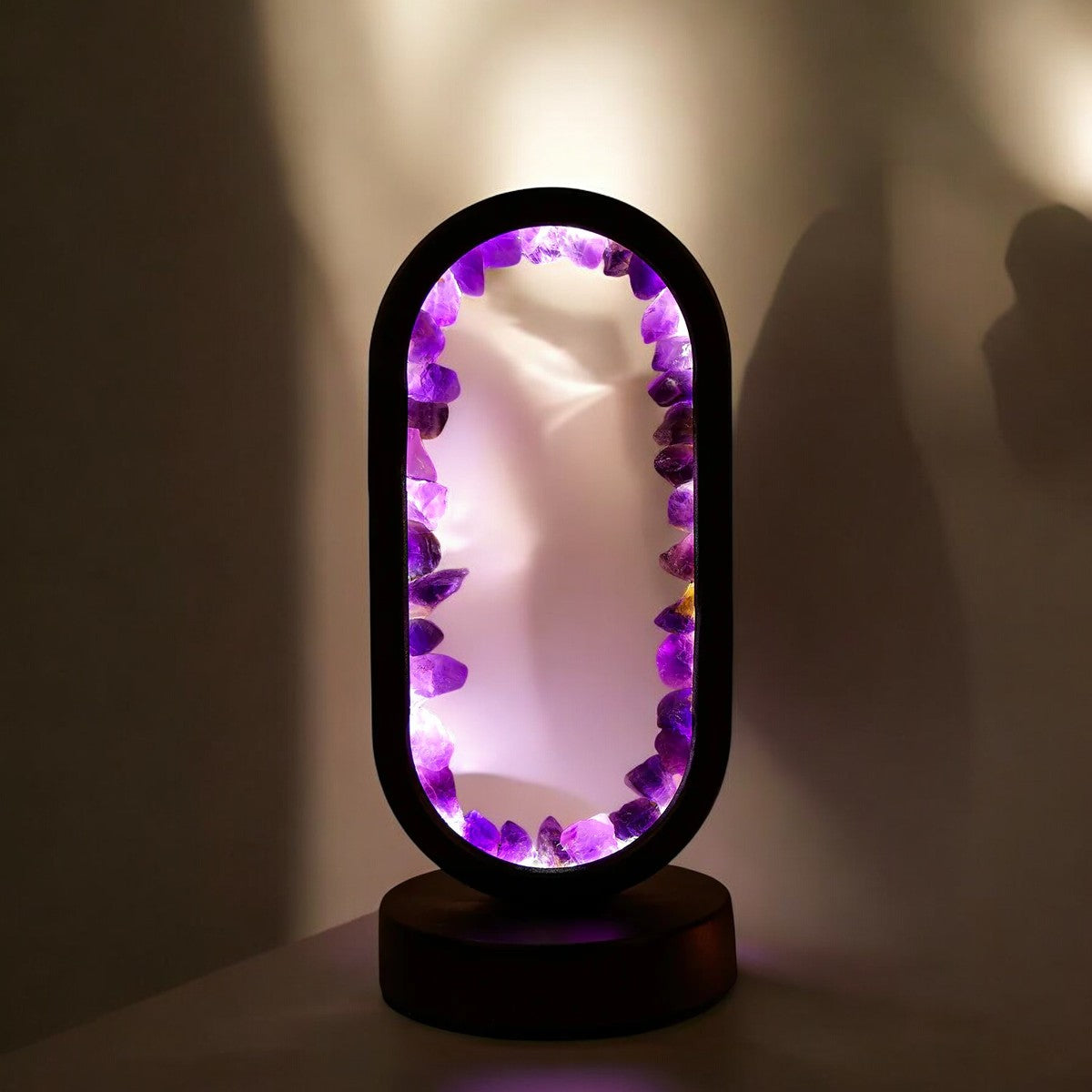 Sacred Balance – Lampada di Cristallo Nero di Ametista della Serenità