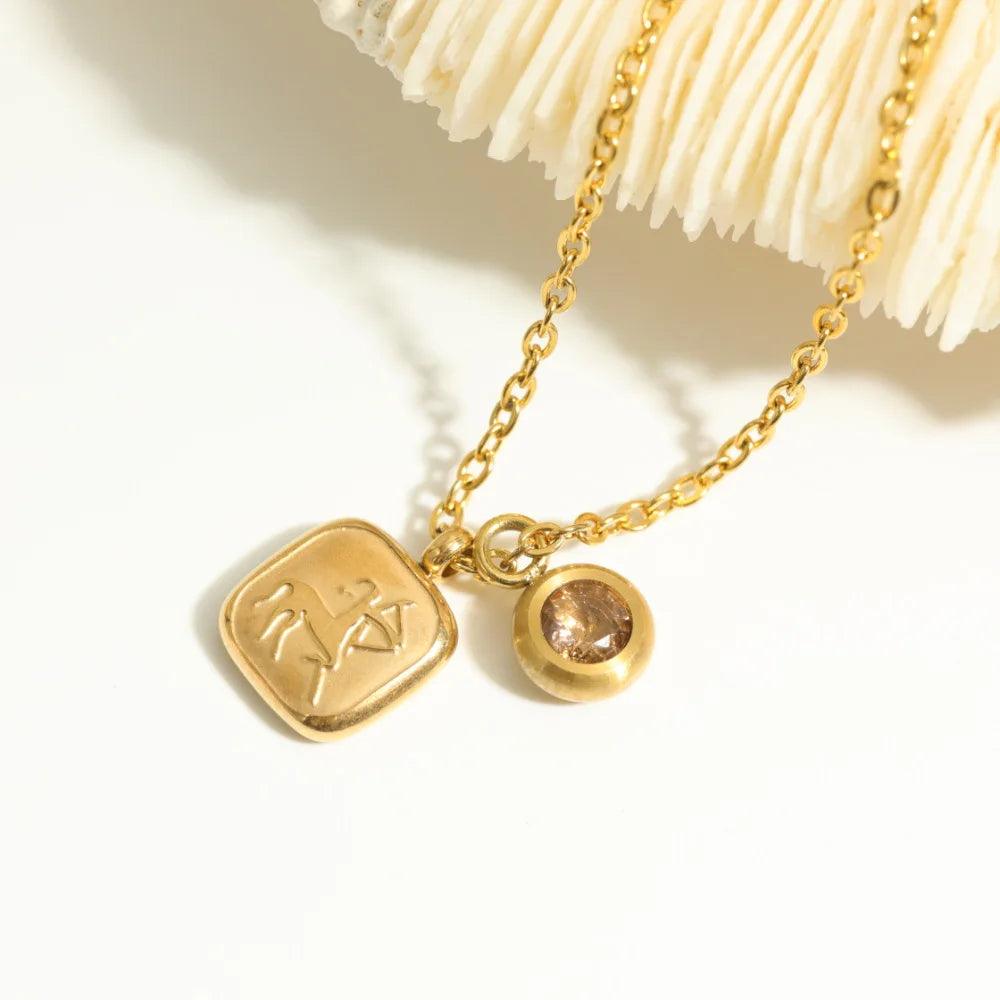 Collana Dorata Naturale "Connessione Cosmica"