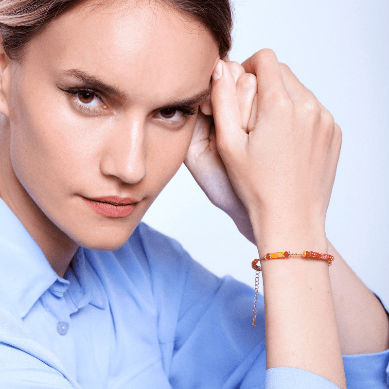 Bracciale "Radici della Forza" in Agata Rossa