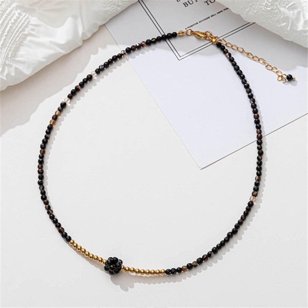 Set Protettivo "Scudo Oscuro" in Agata Nera con Bracciale e Collana