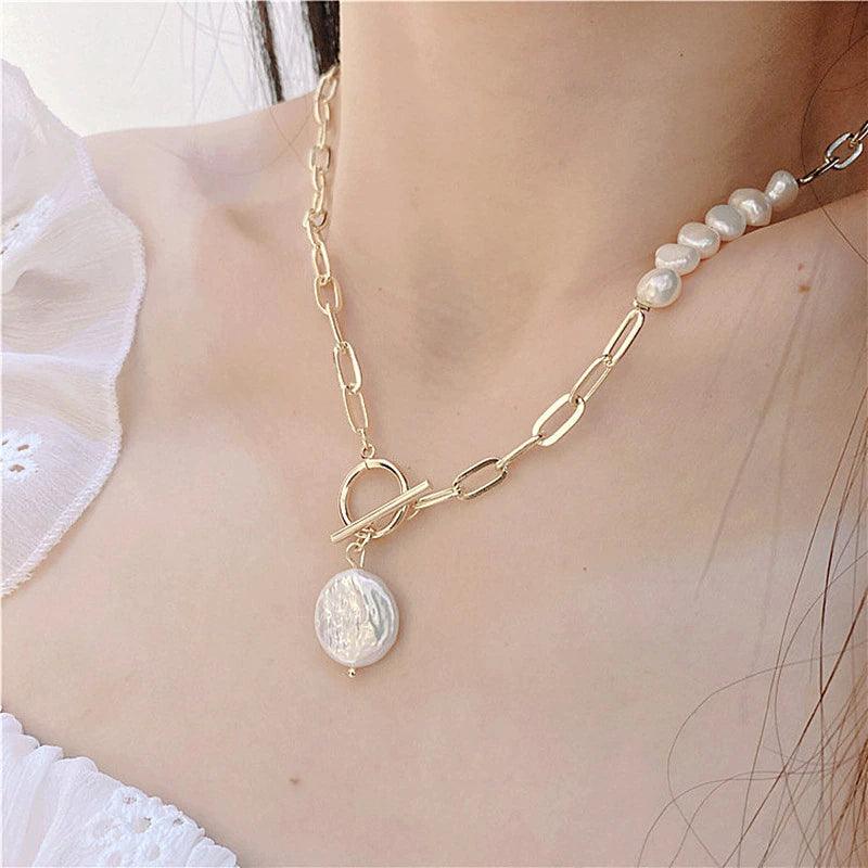 Collana "Tocco Dorato" con Perle d'Acqua Dolce