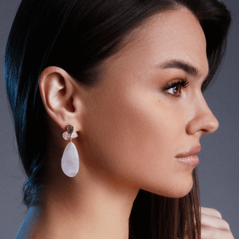 Orecchini "Tenerezza Infinita" in Quarzo Rosa