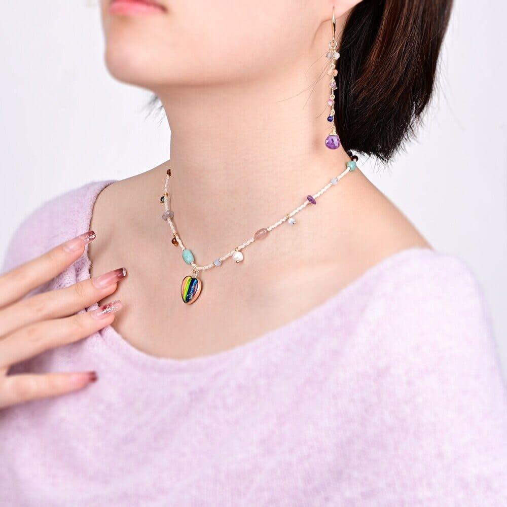 Collana “Essenza d’Amore Eterna” con Cuore in Pietra Naturale