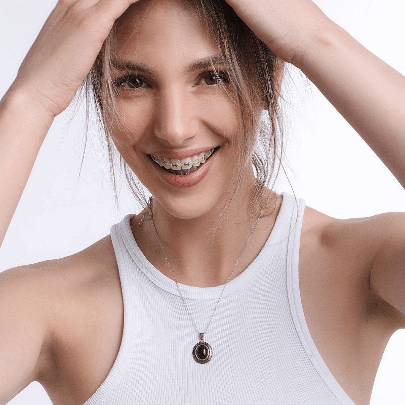 Collana "Pura" con Arenaria Blu, Magia della Notte Stellata