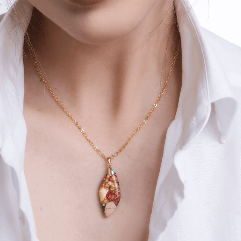 Collana "Fuoco della Passione" in Diaspro