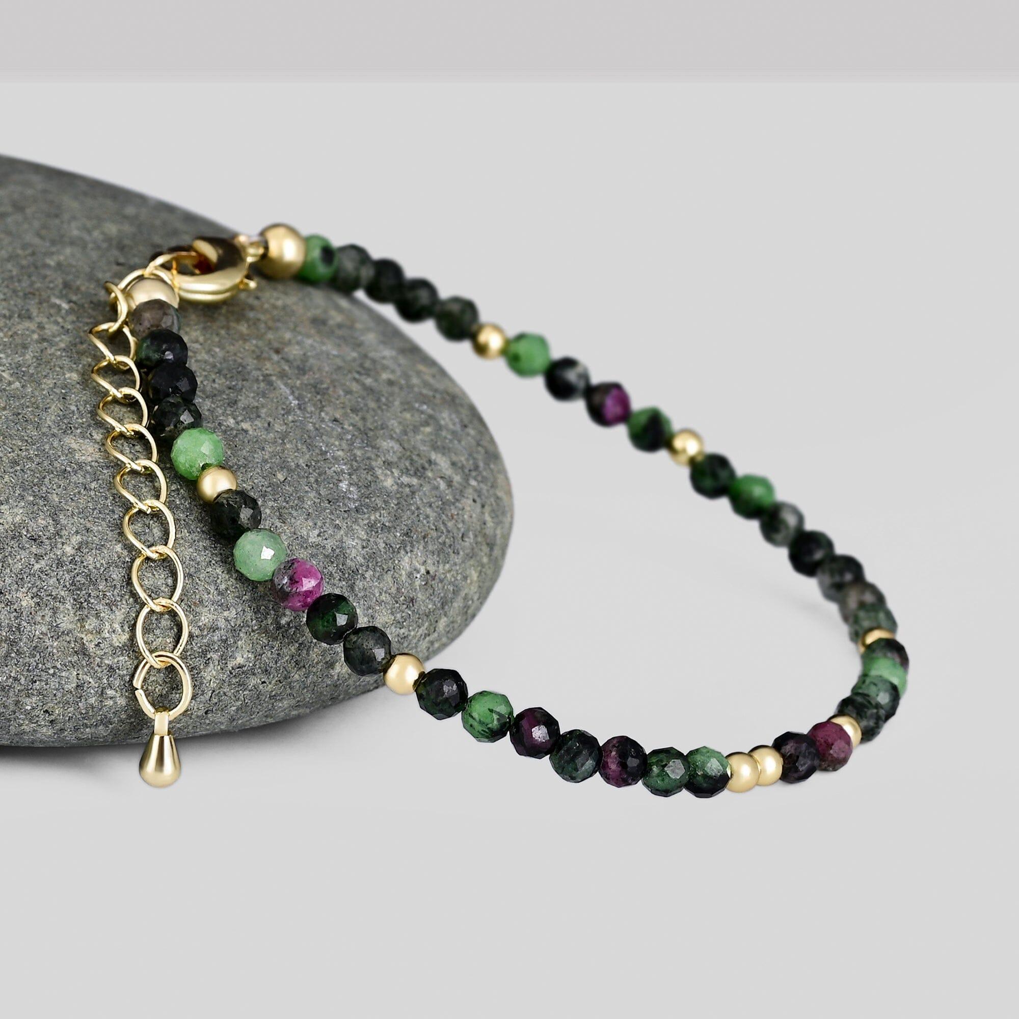 Bracciale in Zoisite e Rubino “Incanto Smeraldino”