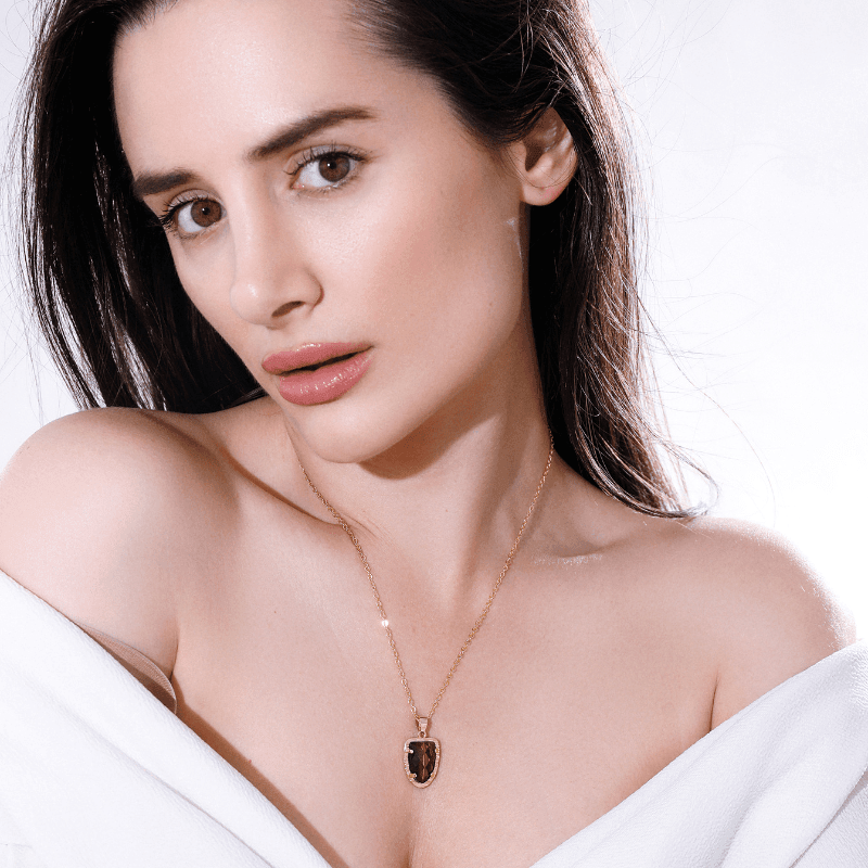 Collana "Incanto dei Minerali" con Quarzo, Ametista e Occhio di Tigre