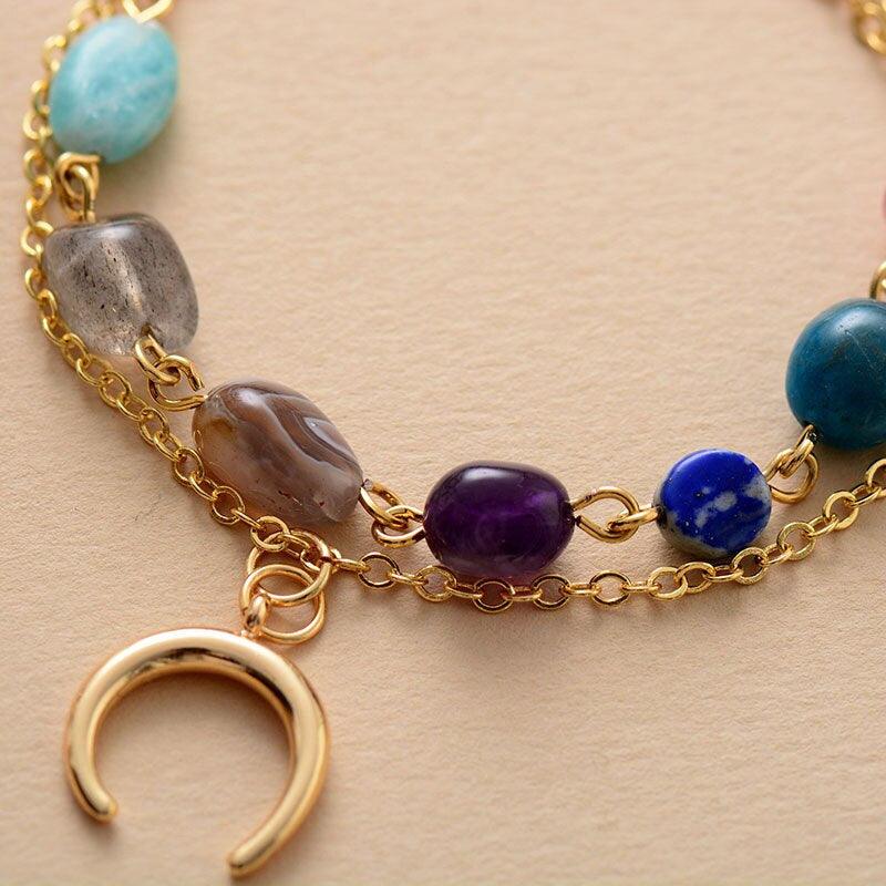Bracciale "Arcobaleno Celeste" per l'Equilibrio dei 7 Chakra