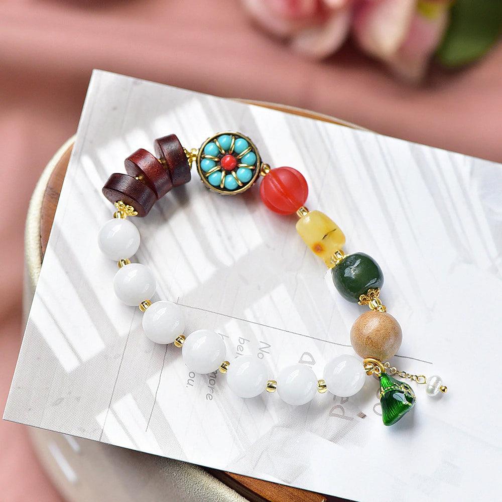 Bracciale "Equilibrio Perfetto" in Agata, Giada e Diaspro