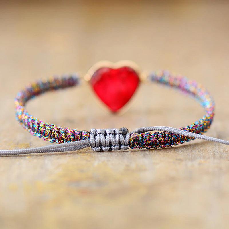 Bracciale Macramè "Amore Infinito" con Diaspro o Turchese