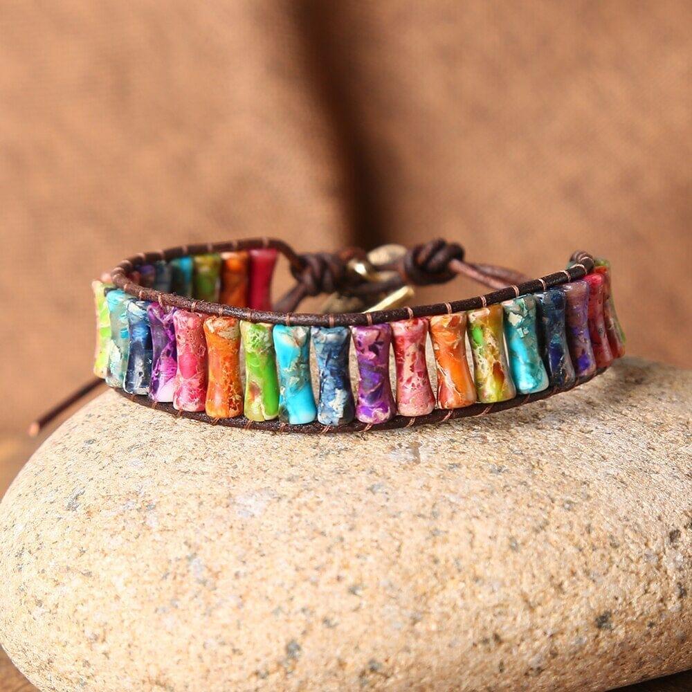 Bracciale "Equilibrio dei Chakra" in Diaspro