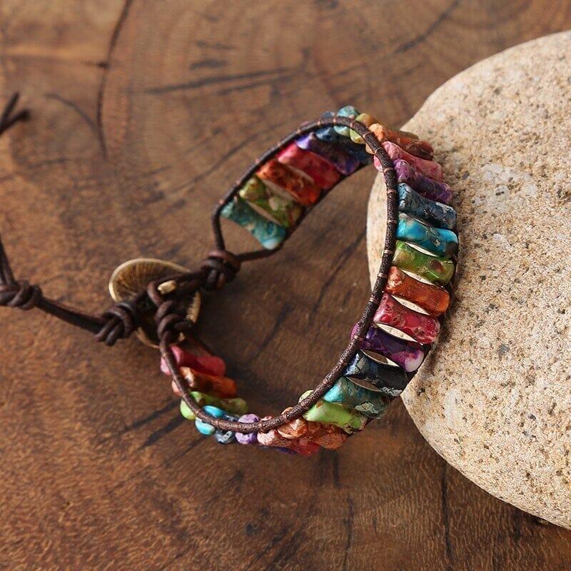 Bracciale "Equilibrio dei Chakra" in Diaspro