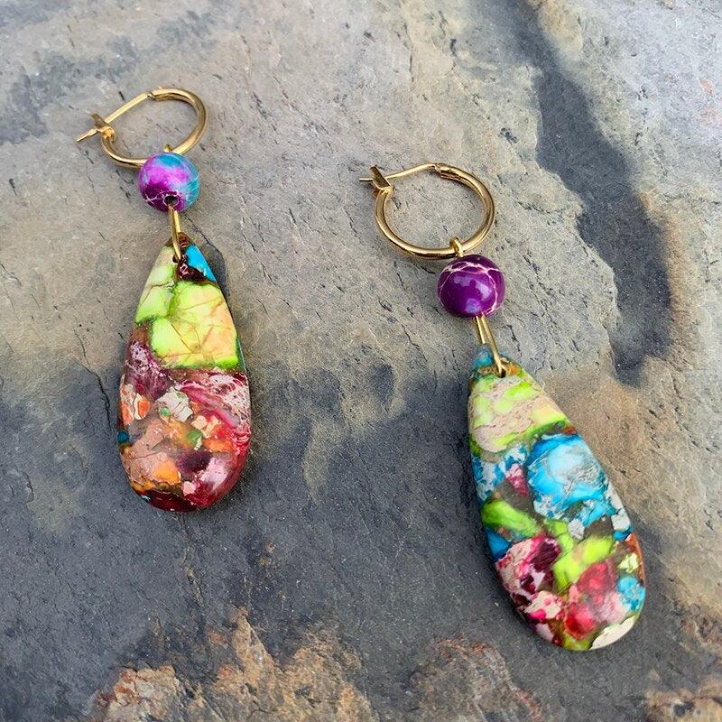 Orecchini "Sogno Oceano" in Diaspro