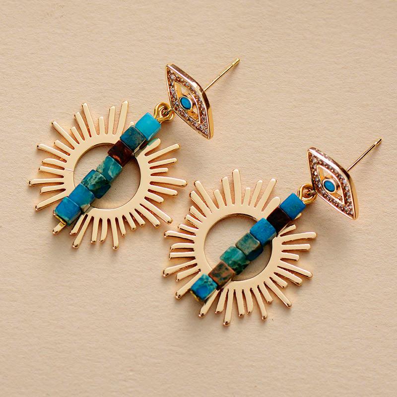 Orecchini "Scudo di Sostegno" in Diaspro