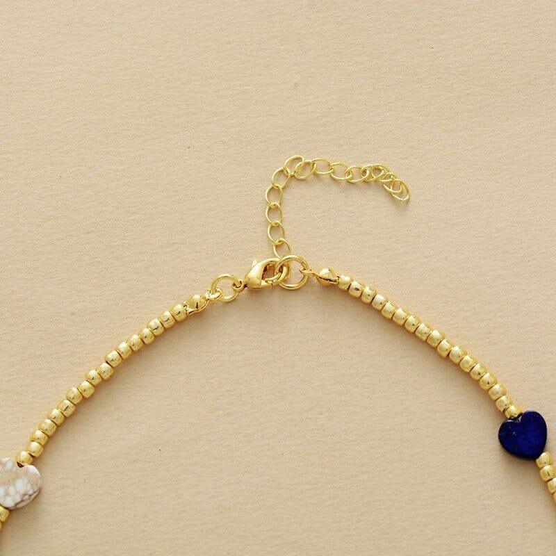 Collana "Essenza dei Chakra" con Cuore Dorato