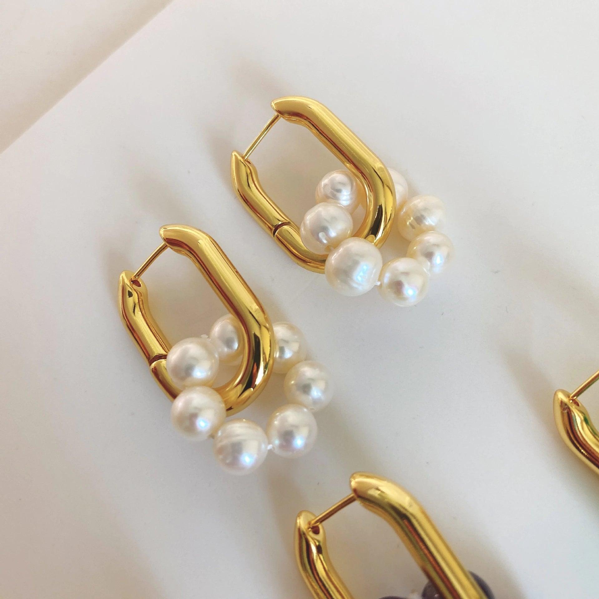 Orecchini "Essenza di Luce" con Perla, Ametista, Calcedonio e Lapislazzuli