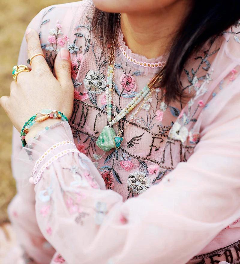 Girocollo "Speranza Infinita" con Pietre di Amazzonite