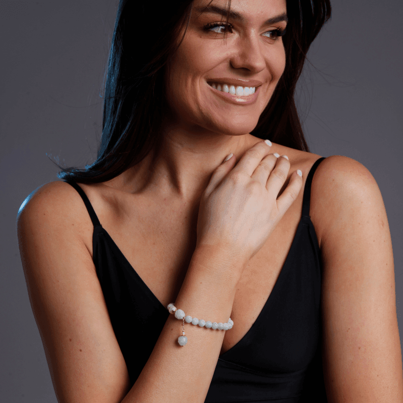 Braccialetto "Sfumature Delicate" in Giada e Perla d'Acqua Dolce