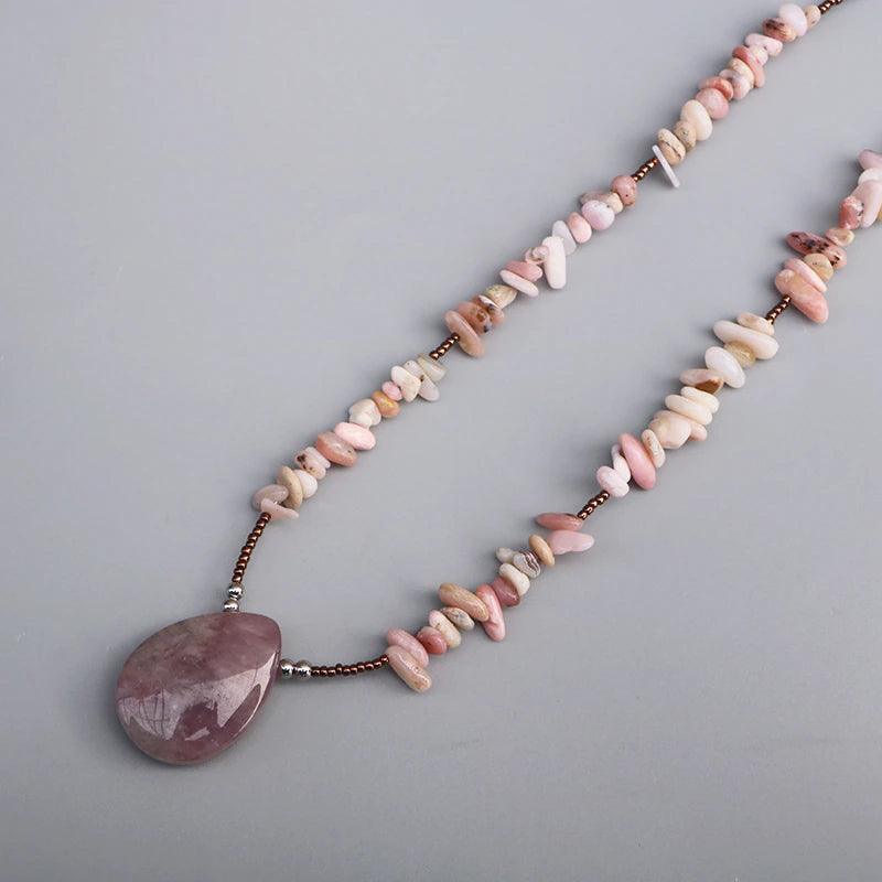 Collana "Rosa di Tenerezza" in Diaspro Naturale