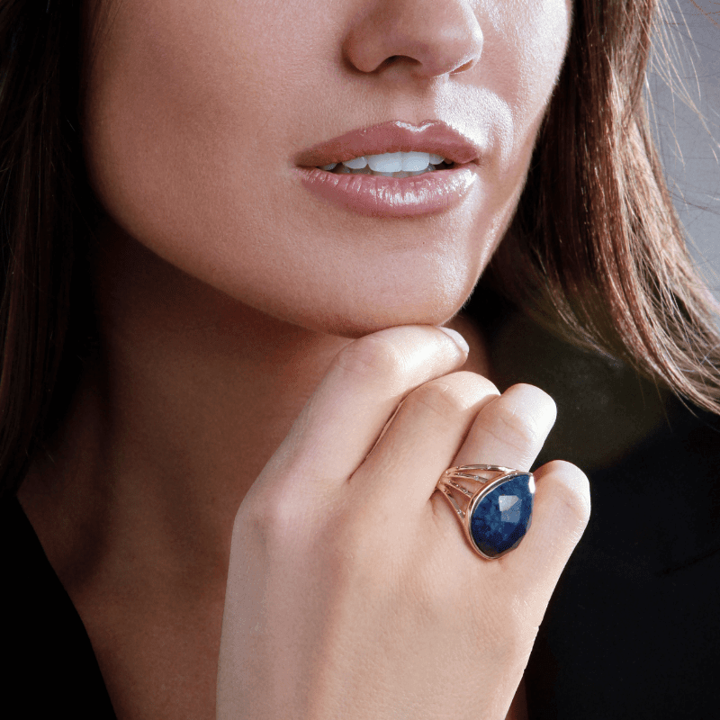 Anelli "Magia Celeste" in Lapislazzuli e Labradorite
