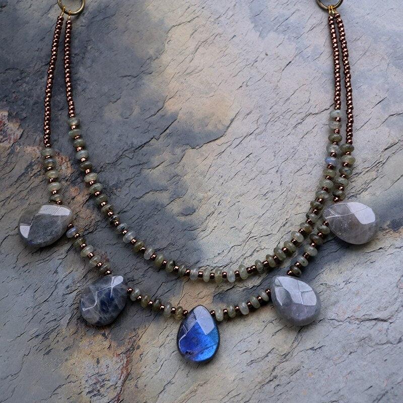 Collana "Curiosità Potente" in Labradorite