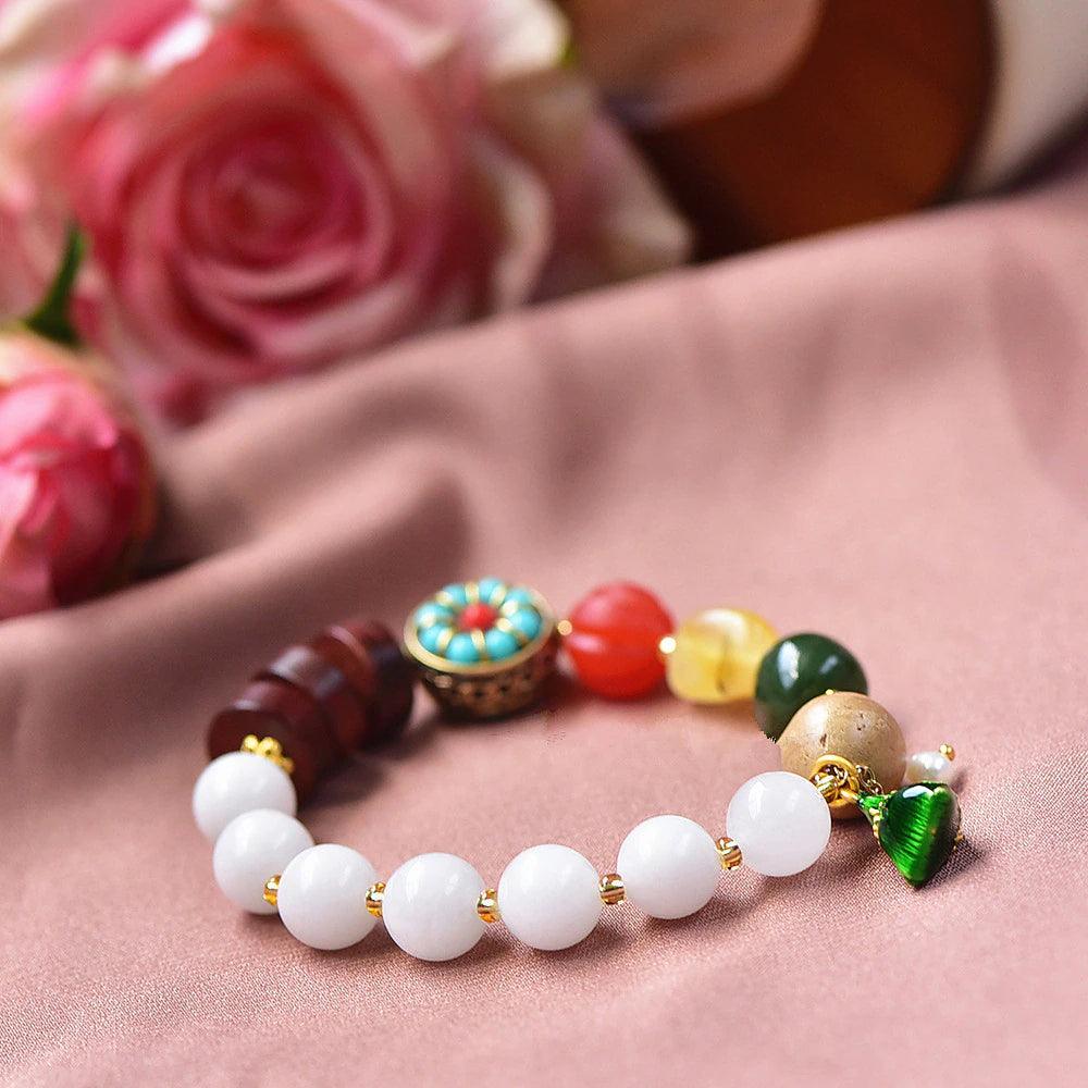 Bracciale "Equilibrio Perfetto" in Agata, Giada e Diaspro