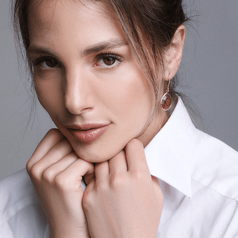 Orecchini "Misteri dell'Eleganza" in Rodonite e Labradorite