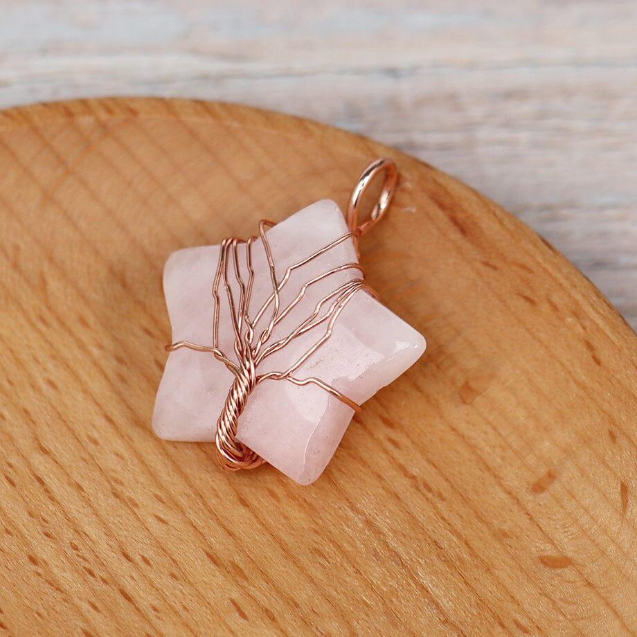 Ciondolo Albero della Vita in Pietra Naturale “Bagliore Cosmico”