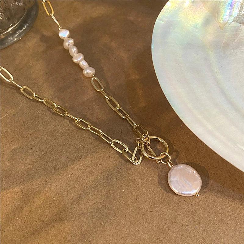 Collana "Tocco Dorato" con Perle d'Acqua Dolce