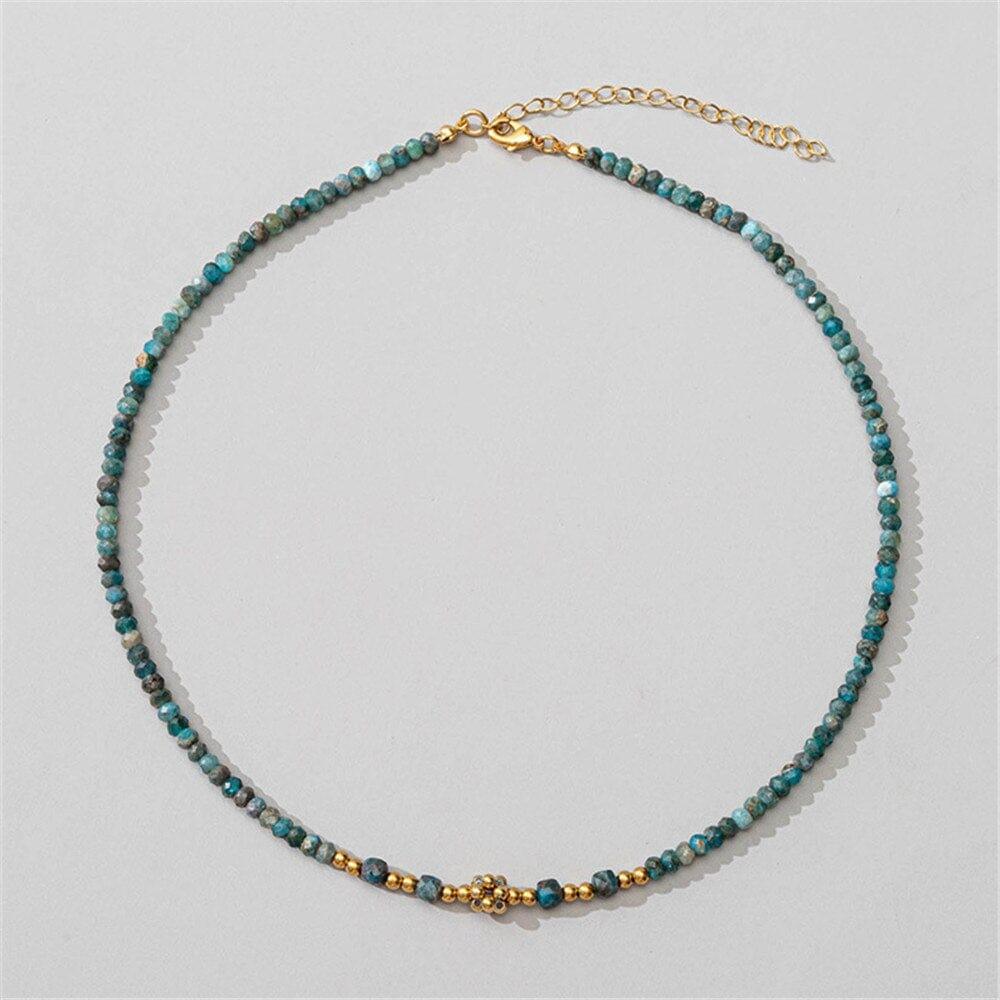 Set "Manifestazione Blu" in Apatite con Bracciale e Collana