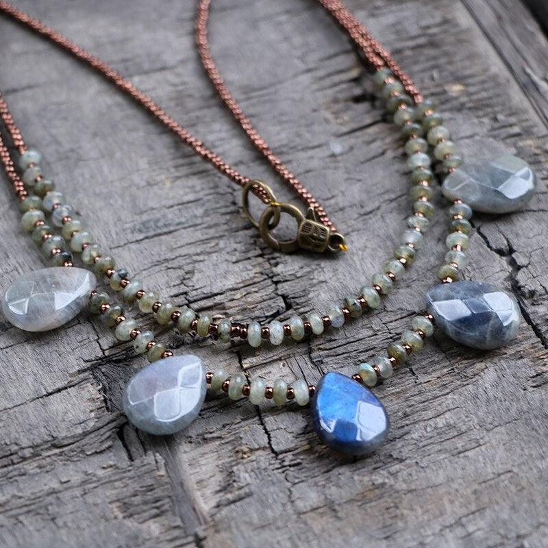Collana "Curiosità Potente" in Labradorite
