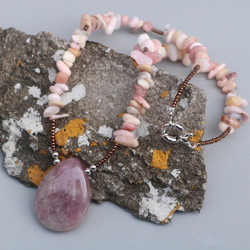 Collana "Rosa di Tenerezza" in Diaspro Naturale