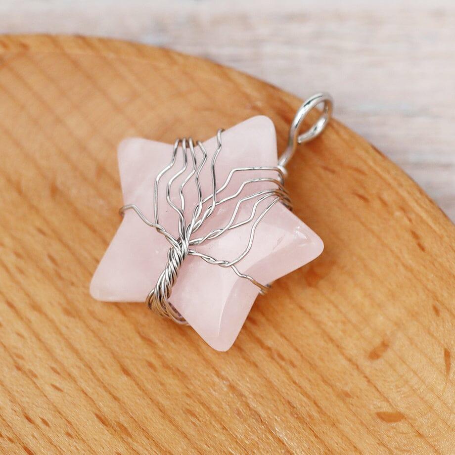 Ciondolo Albero della Vita in Pietra Naturale “Bagliore Cosmico”