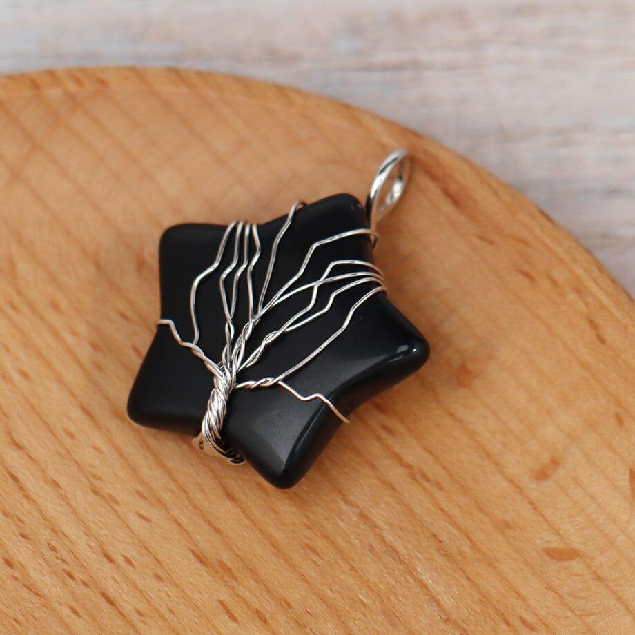 Ciondolo Albero della Vita in Pietra Naturale “Bagliore Cosmico”