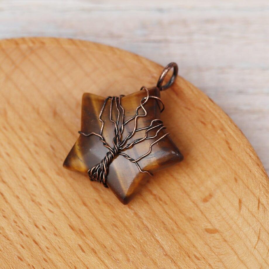 Ciondolo Albero della Vita in Pietra Naturale “Bagliore Cosmico”