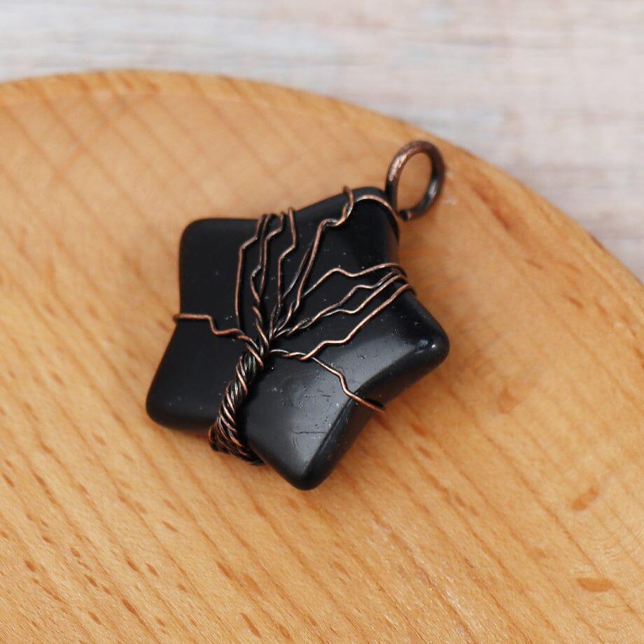 Ciondolo Albero della Vita in Pietra Naturale “Bagliore Cosmico”