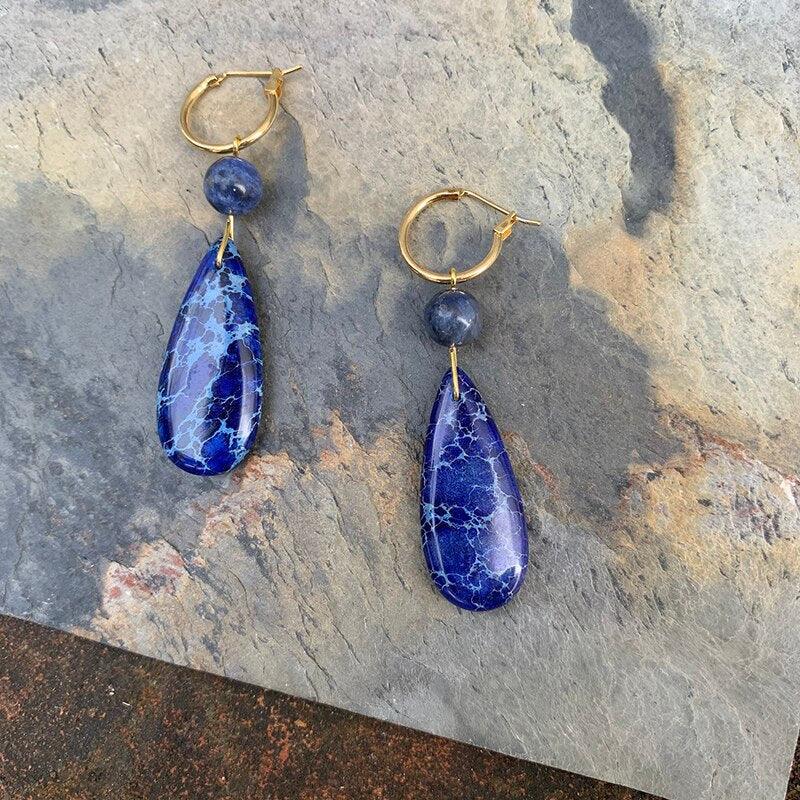 Orecchini "Sogno Oceano" in Diaspro