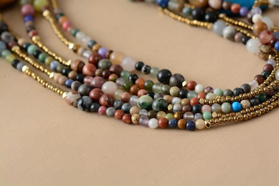 Collana "Incanto Tropicale" con Pietre Naturali