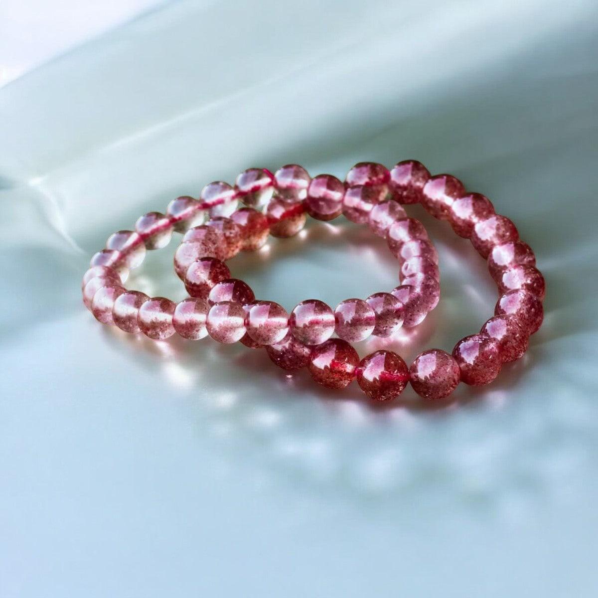 Bracciale di Guarigione in Quarzo Fragola