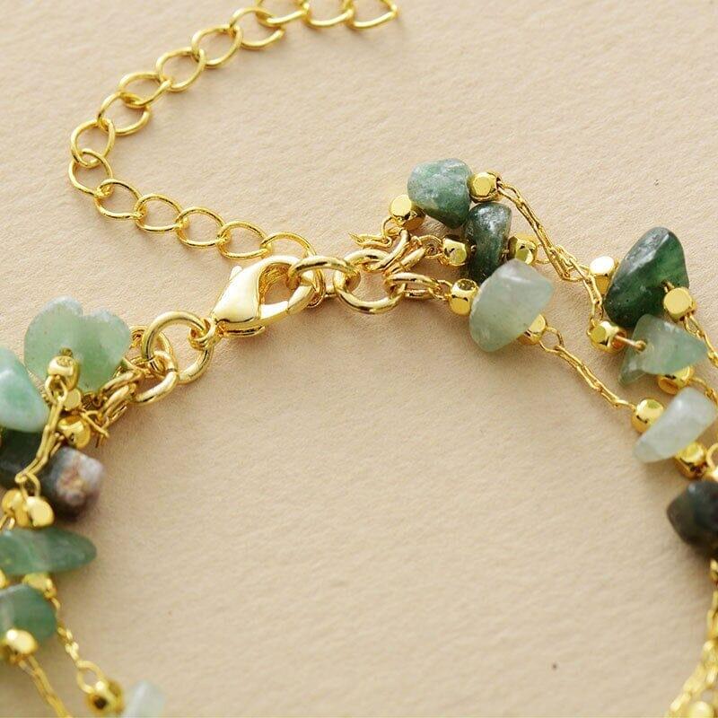 Bracciale "Splendore Eterno" in Oro Stratificato con Pietre Naturali