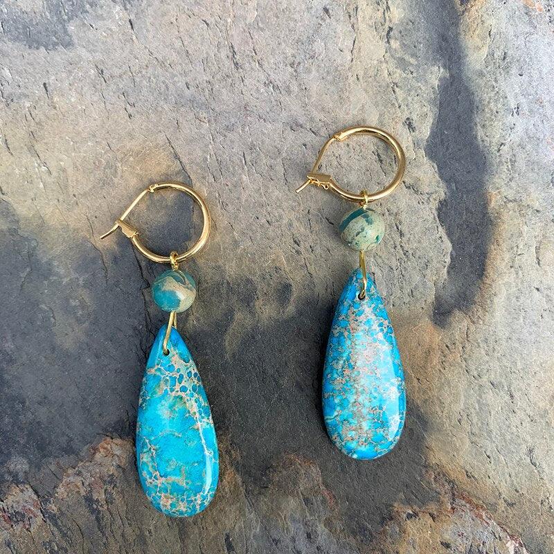 Orecchini "Sogno Oceano" in Diaspro