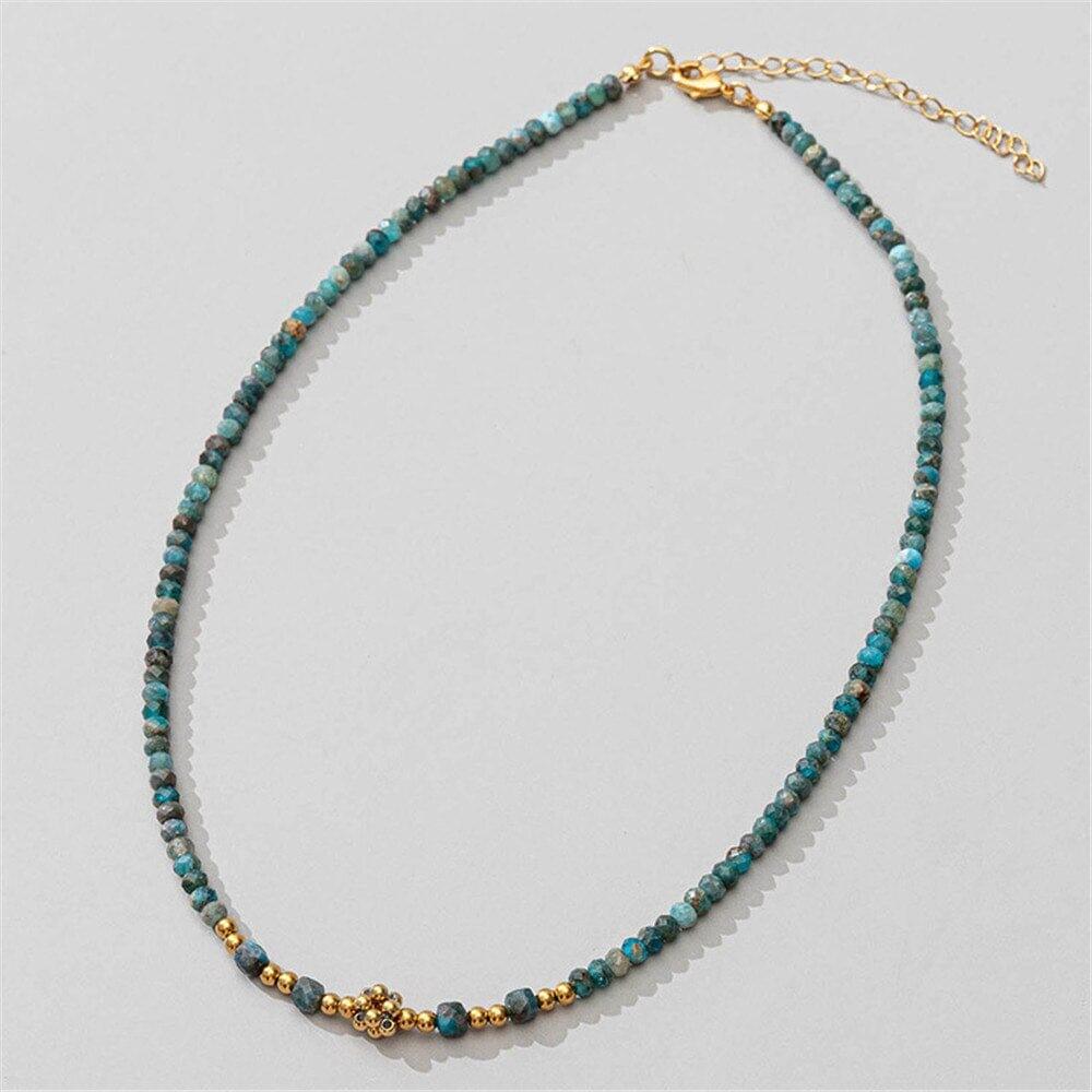 Set "Manifestazione Blu" in Apatite con Bracciale e Collana