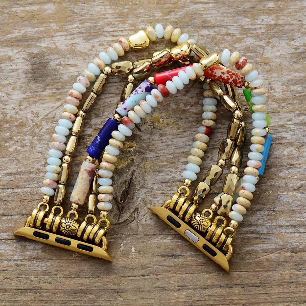 Cinturino per Smartwatch in Giada "Armonia dei Chakra"