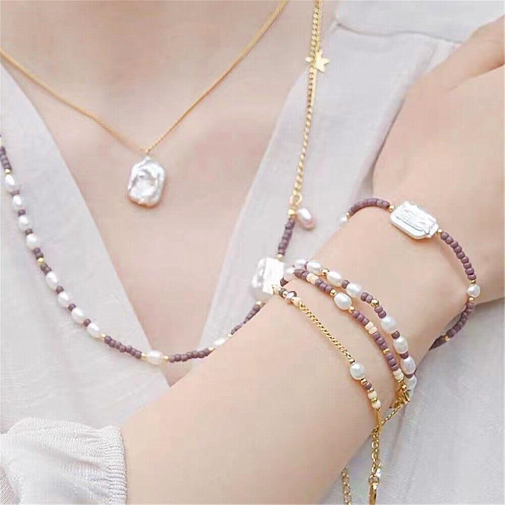 Set di Bracciali con Perle "Armonia Infinita"
