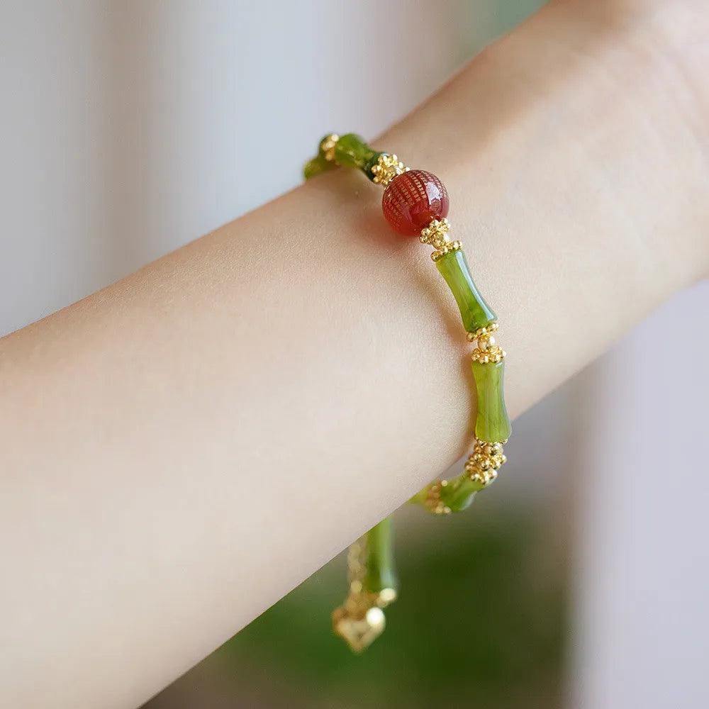 Bracciale Naturale "Bambù Dorato"