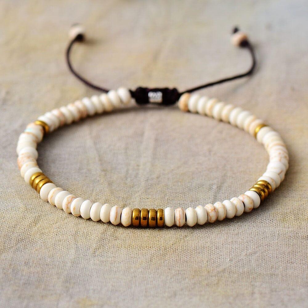 Bracciale con Turchese e Howlite “Equilibrio Sereno”