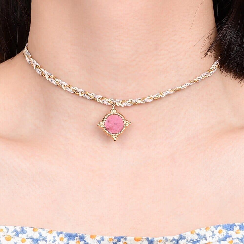 Collana in Rodocrosite "Risveglio Rosa"