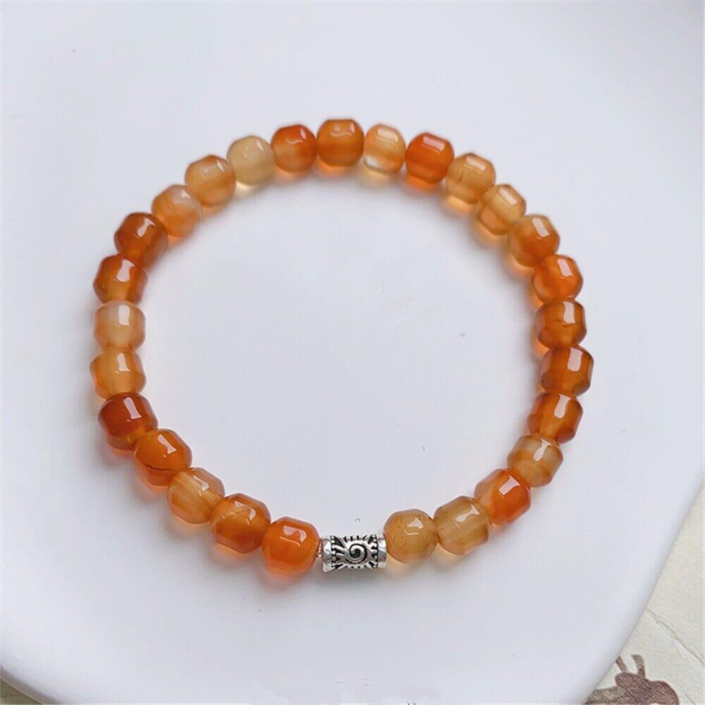 Bracciale "Fiamma dell'Eleganza" in Agata Rossa