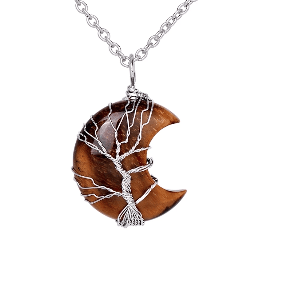 Collana di Pietre Naturali "Crescente Crepuscolare"