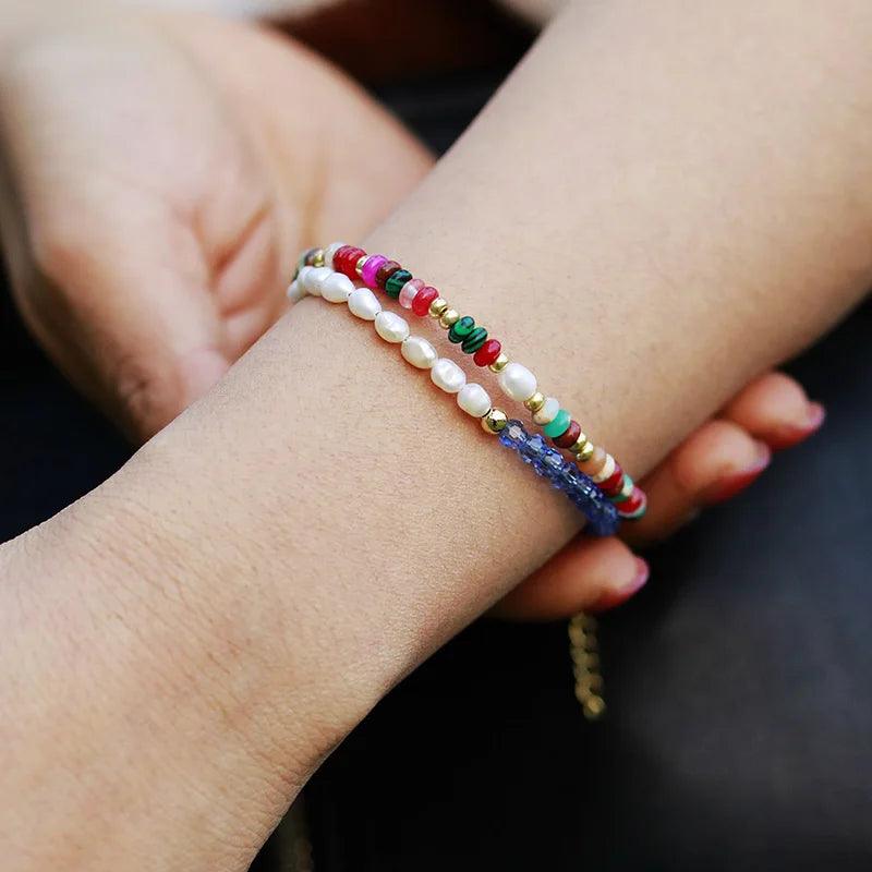 Bracciale in Diaspro e Perle “Forza Vitale”